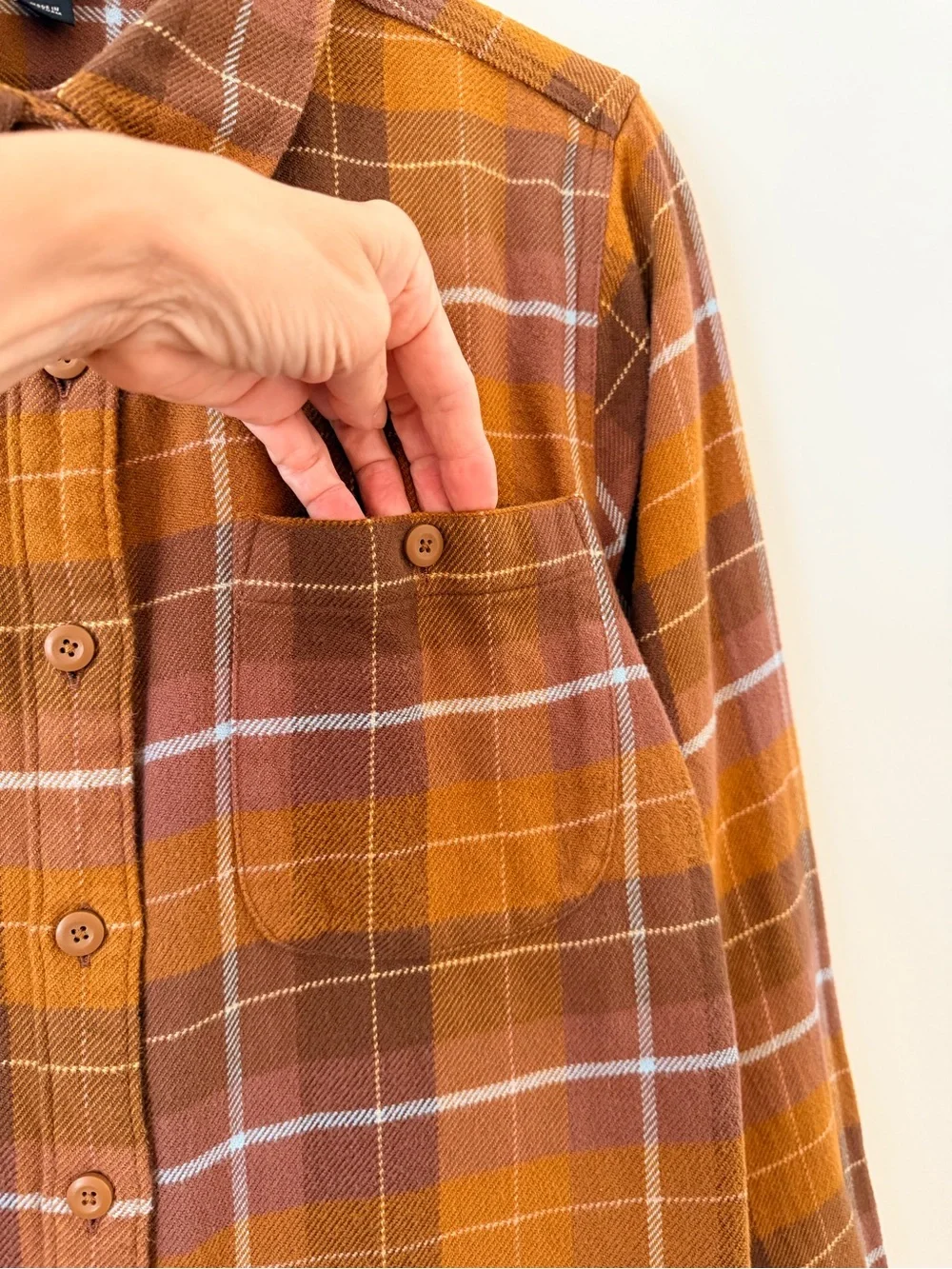 Patagonia Women's Fjord Flannel Shirt Organic Cotton Color Happy Camper: Shelter